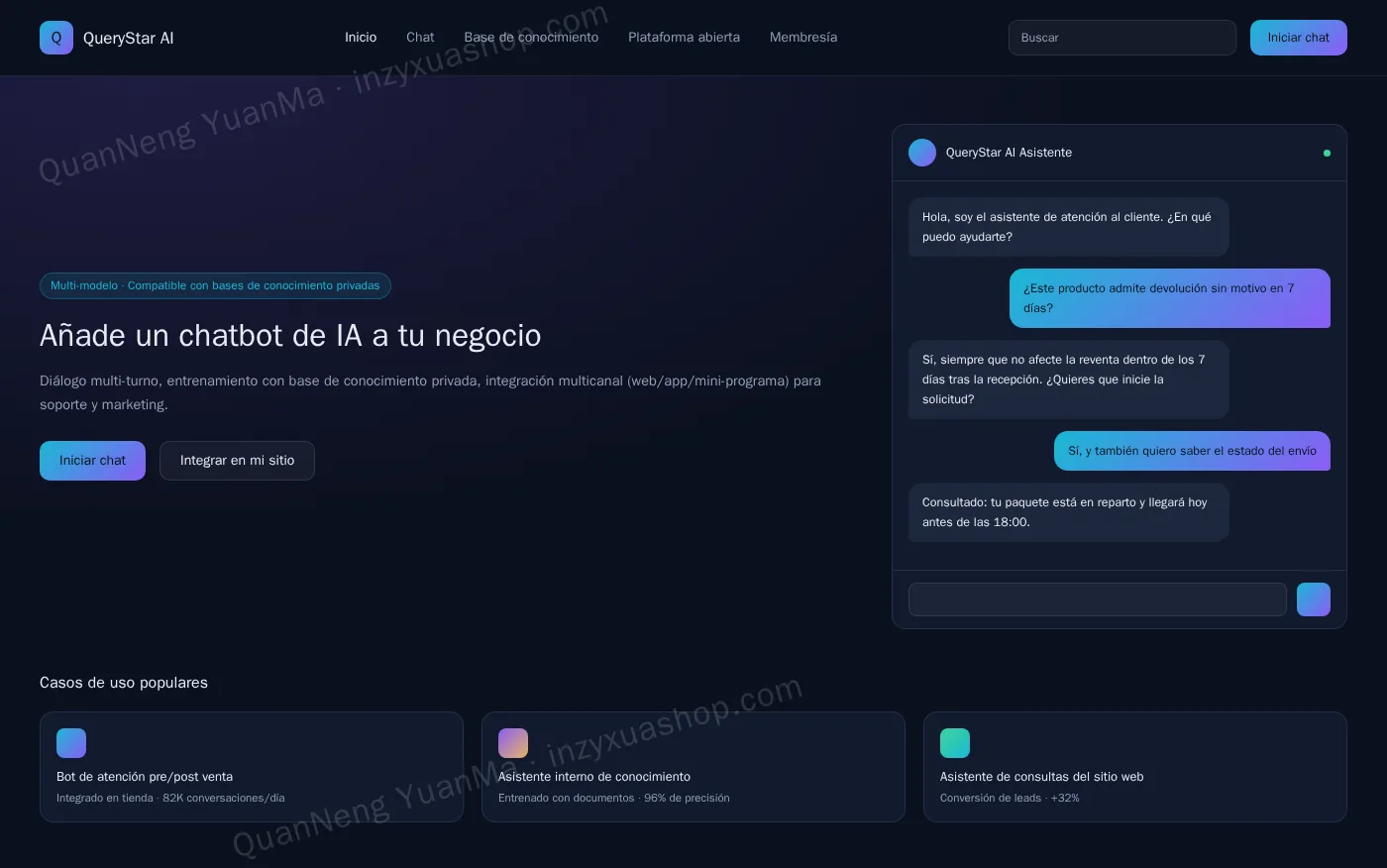 Frontend del chatbot con IA