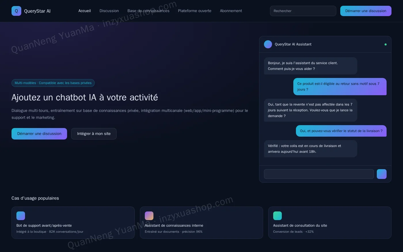 Frontend du chatbot IA