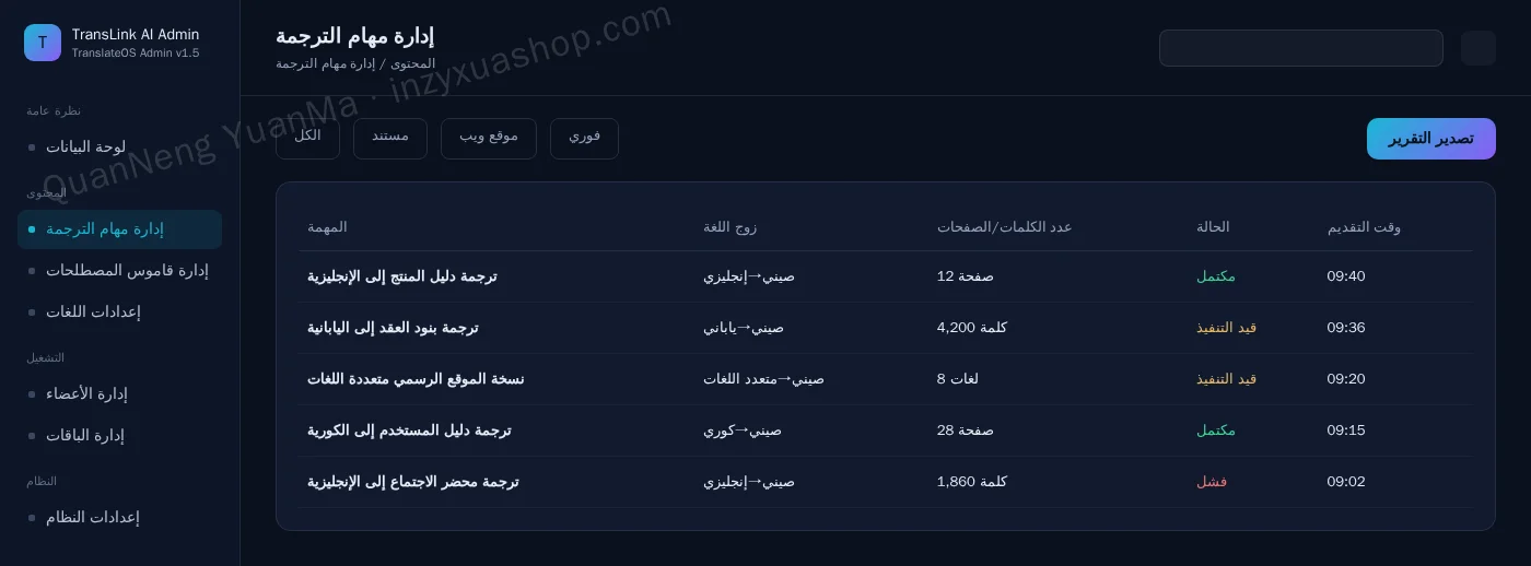 لوحة إدارة المهام