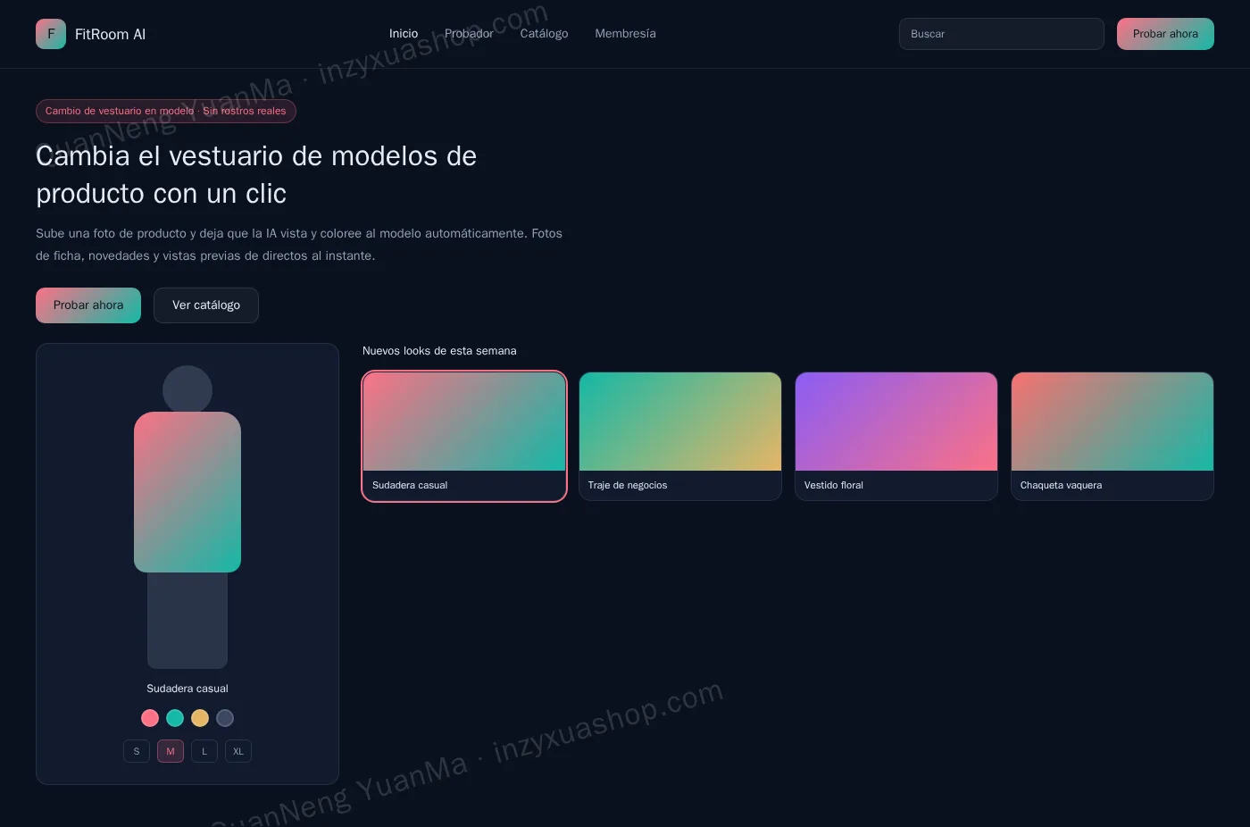 Frontend del probador virtual con IA