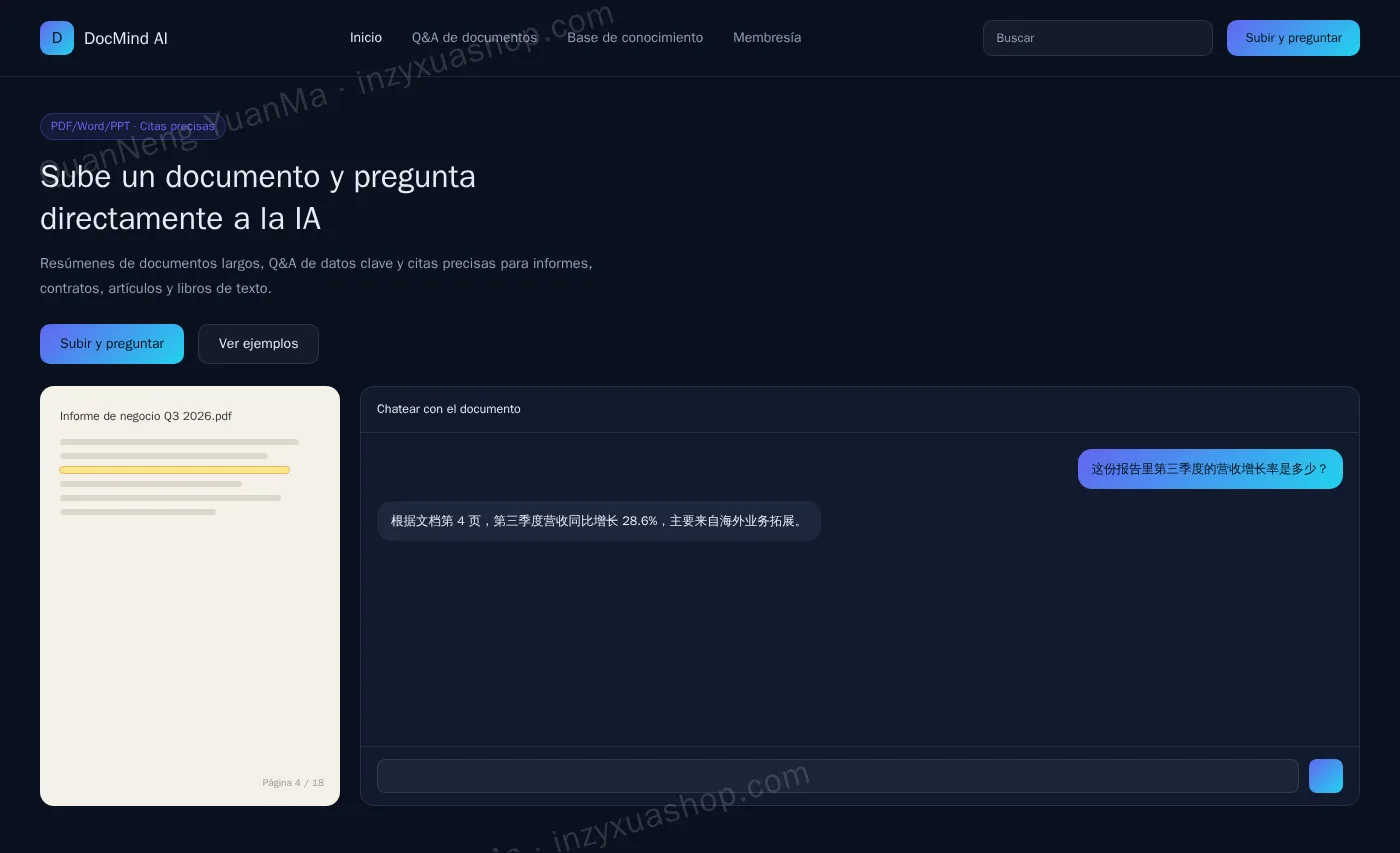 Frontend de Q&A de documentos con IA
