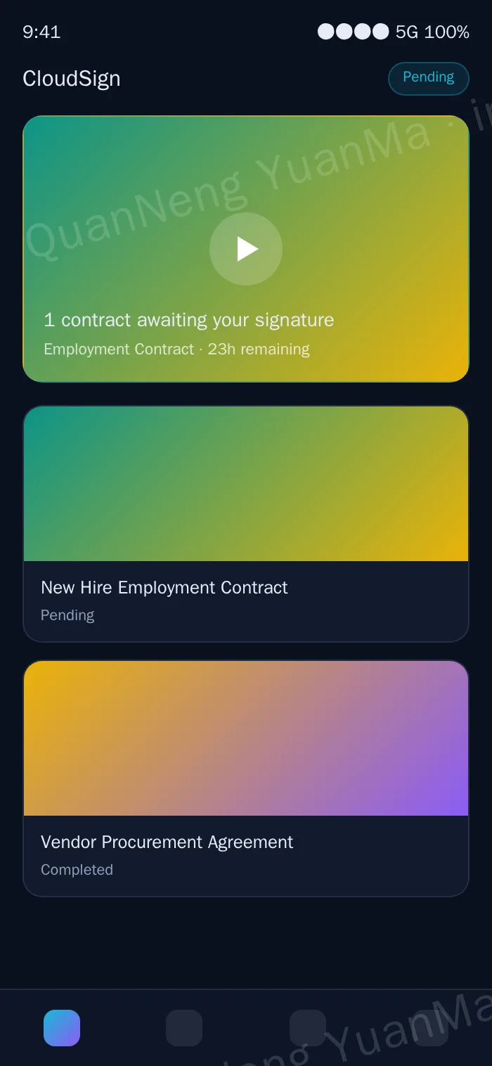 E-signature platform H5 signing page