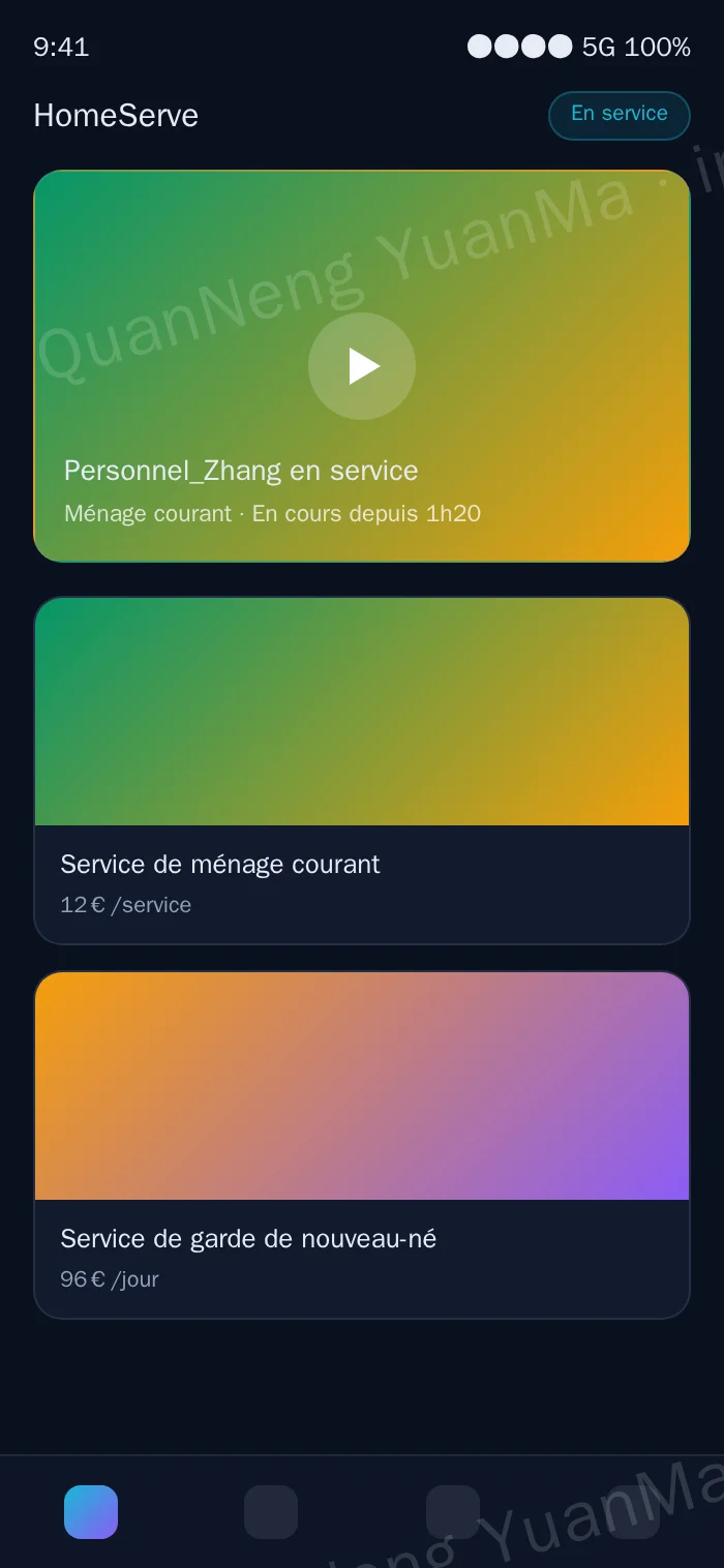 Page H5 de services