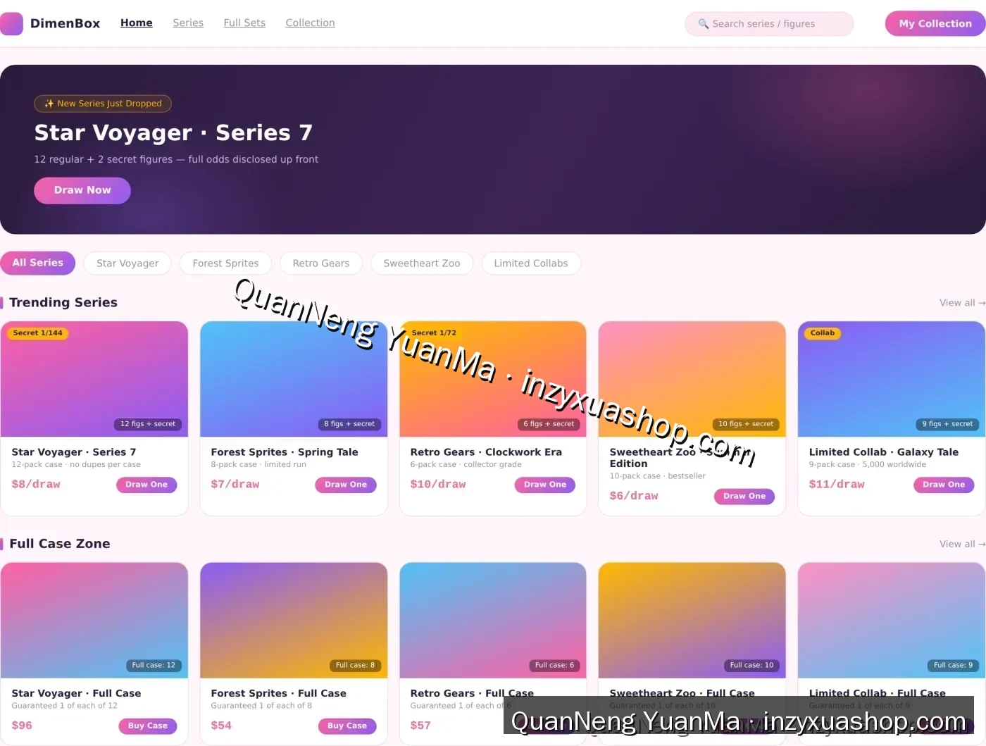 Blind box mall frontend homepage