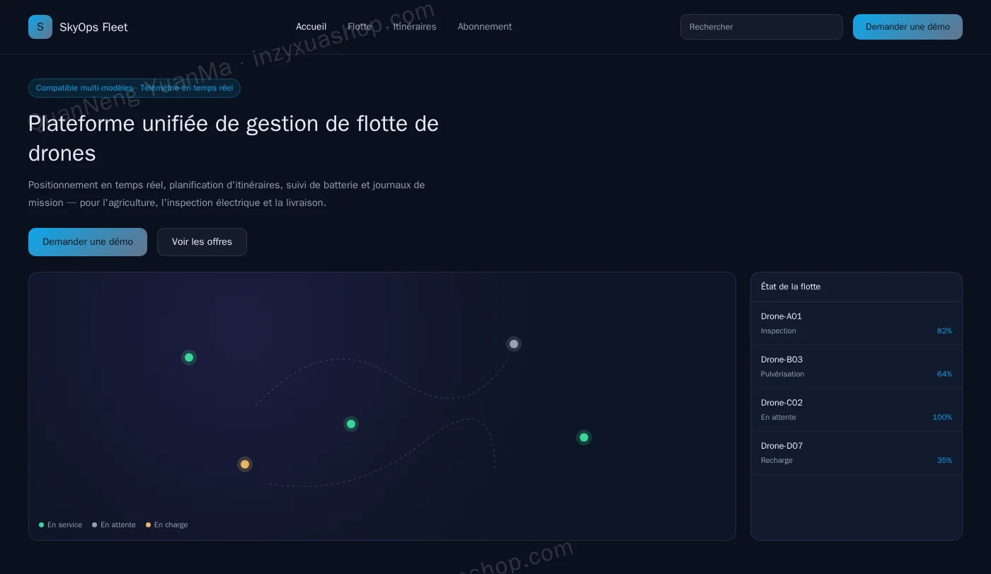 Frontend de gestion de flotte de drones